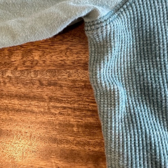 Carhartt Light Blue Full Zip Waffle Knit Hoodie Jacket Womens XS - Picture 4 of 6